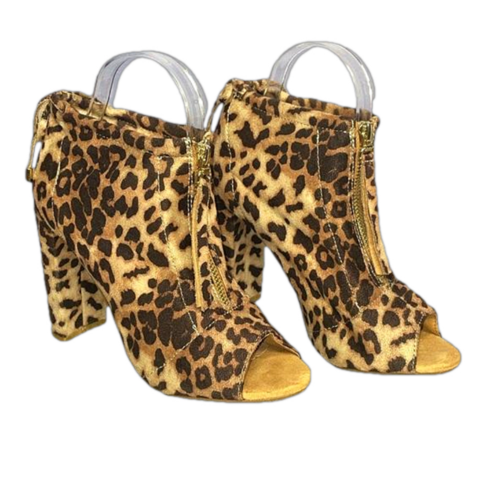Erynn Animal Print Ankle Booties Size 38